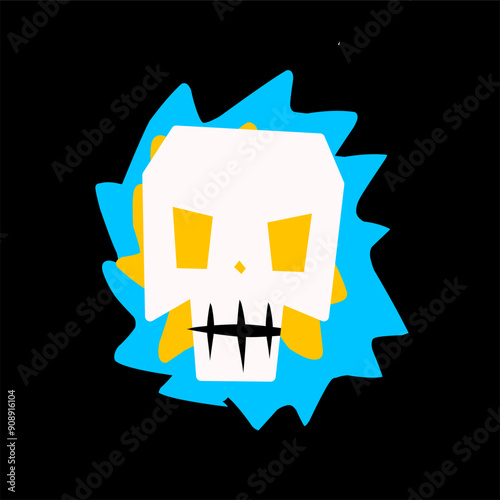 Image skulls and text effect vector