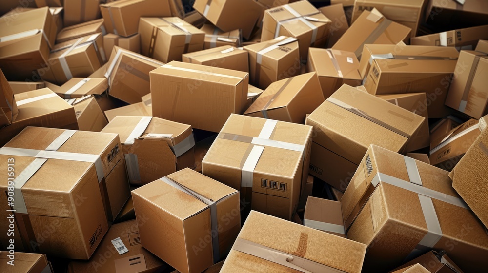 A neatly stacked pile of cardboard boxes on a plain background, symbolizing moving or storage organization. A neatly stacked pile of cardboard boxes on a plain background, symbolizing moving or storage organization.