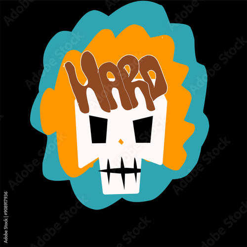 Image skulls and text effect vector