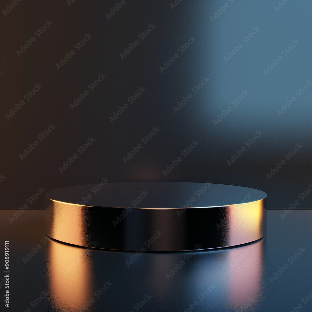 interior of a modern house with close up product display podium interior of a modern house with close up product display podium