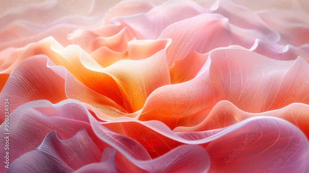 beautiful peach colored flower petal with a pink background beautiful peach colored flower petal with a pink background