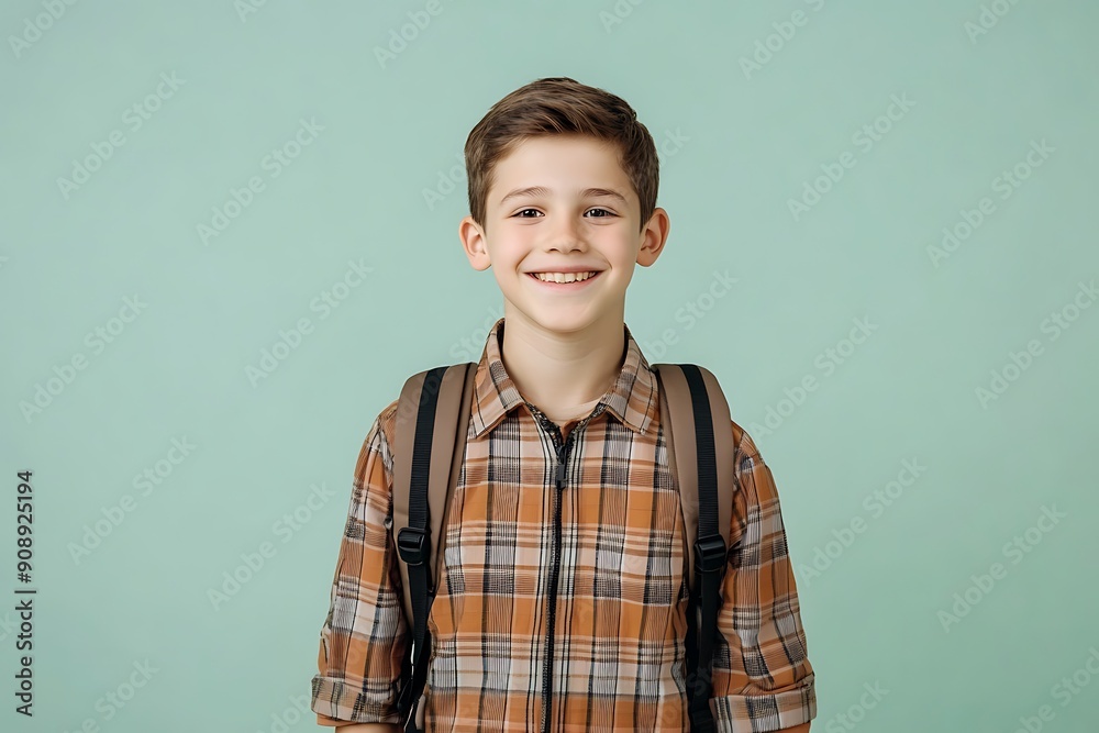 Smiling Student With Backpack Ready For School Smiling Student With Backpack Ready For School