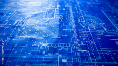 close up of a blueprints