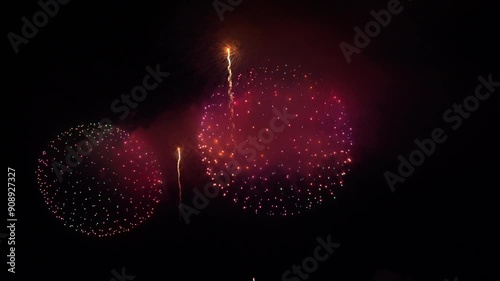 打ち上げ花火・花火大会イメージ（音声あり）