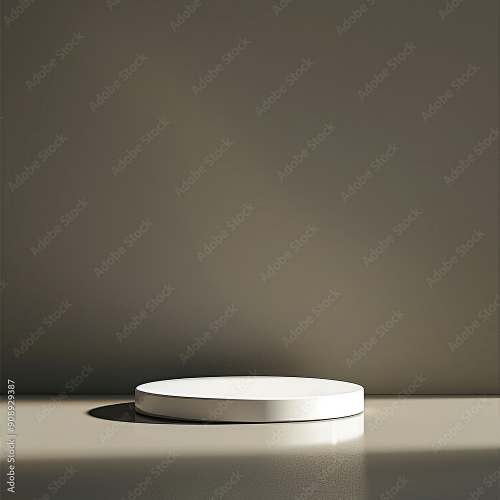 interior of a modern house with close up product display podium interior of a modern house with close up product display podium