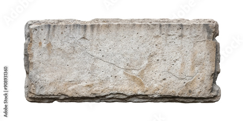Old stone sign plate, cut out