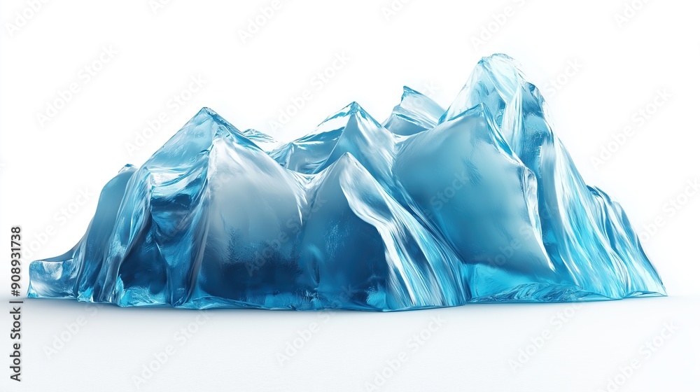 Fototapeta premium one single Iceberg isolated on white background