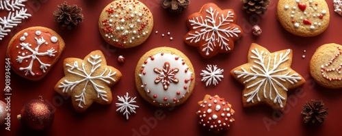 Festive decorated cookies for Christmas with vibrant icing and seasonal designs, perfect for holiday celebrations and baking inspiration.