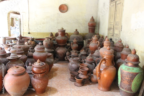 Sitiwinangun traditional earthenware handicrafts photo