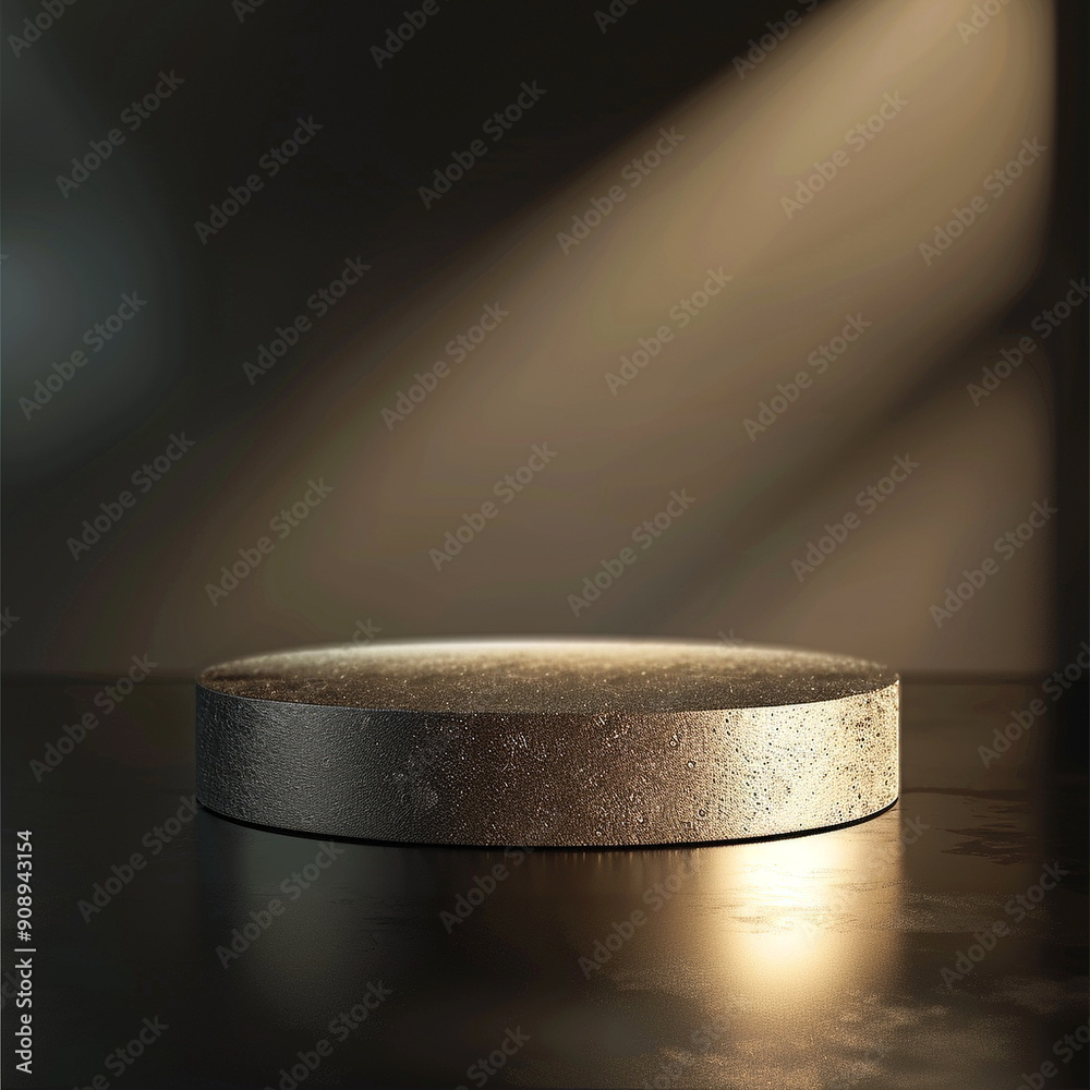 interior of a modern house with close up product display podium interior of a modern house with close up product display podium