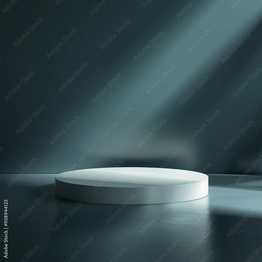 interior of a modern house with close up product display podium interior of a modern house with close up product display podium
