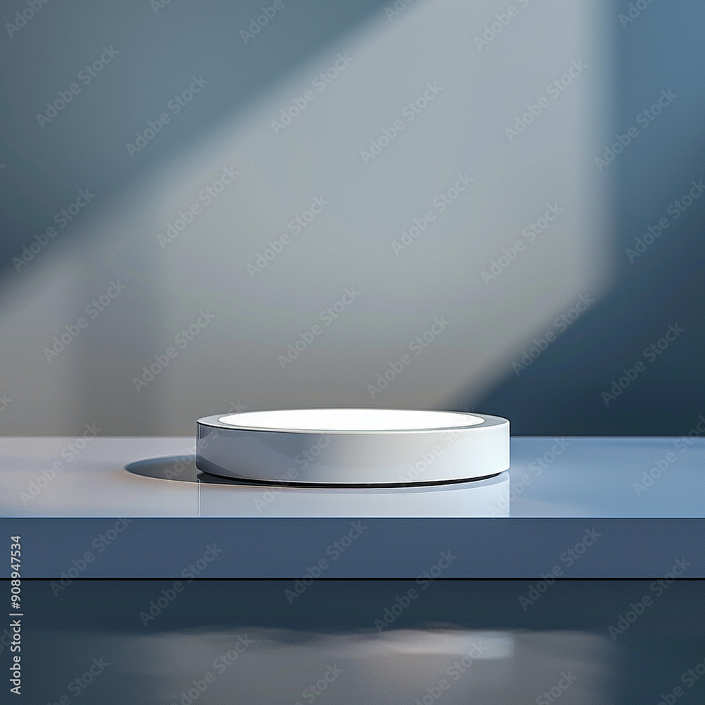 interior of a modern house with close up product display podium interior of a modern house with close up product display podium