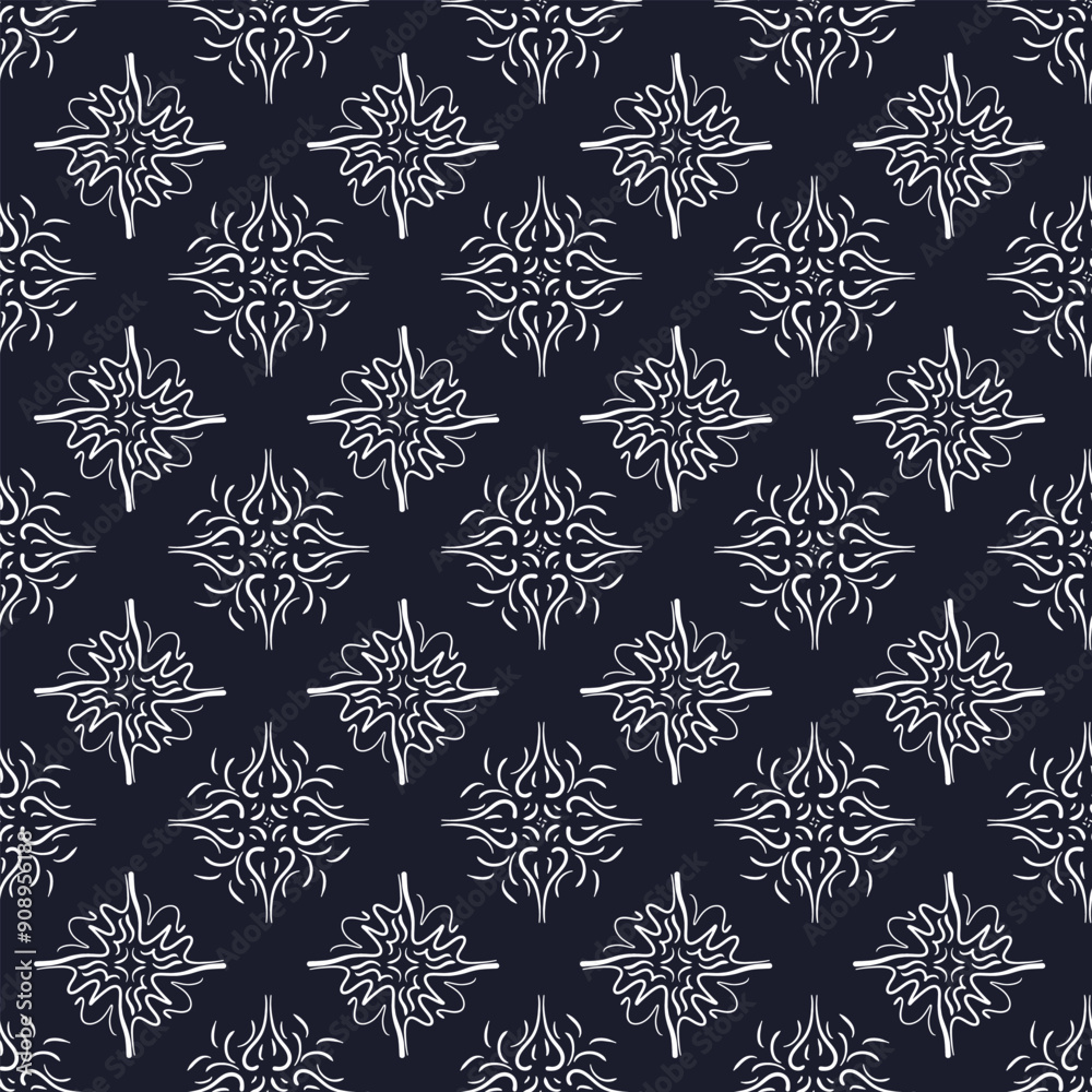 Outline pattern in oriental style, seamless arabesques. Outline pattern in oriental style, seamless arabesques.