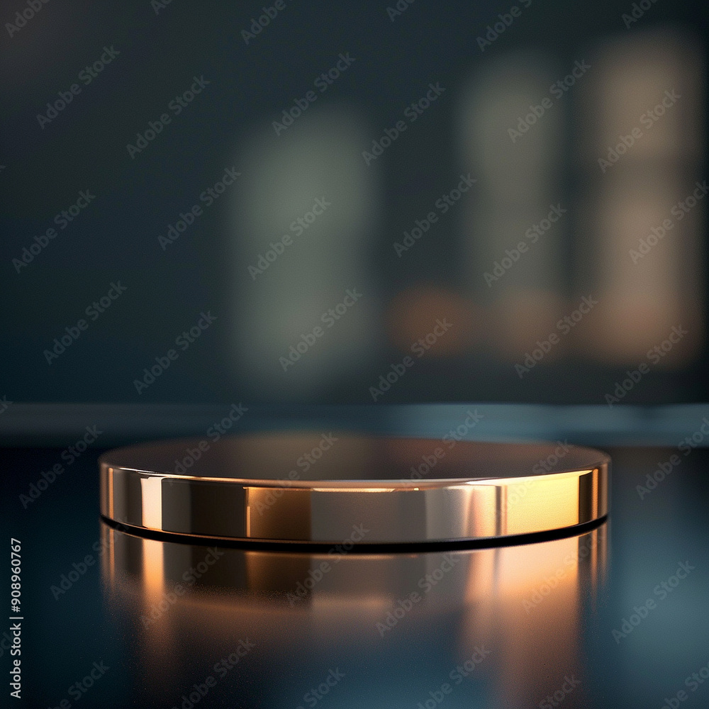 interior of a modern house with close up product display podium interior of a modern house with close up product display podium