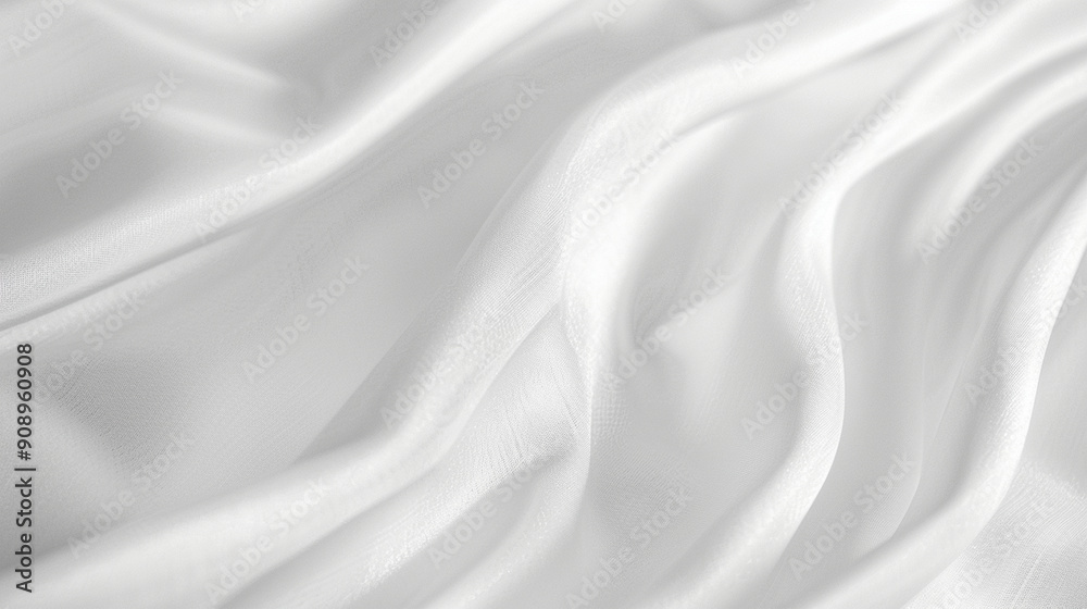 Close-up of a clean white sheet with a single crease, creating abstract lines Close-up of a clean white sheet with a single crease, creating abstract lines