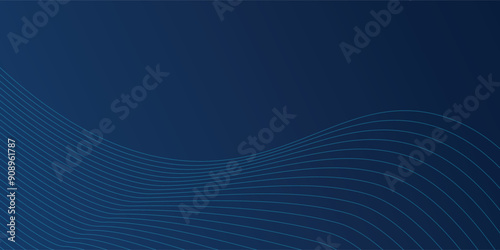 Abstract blue background with wave water circle spiral light texture. Vector illustration for presentation design with modern futuristic corporate and technology concep