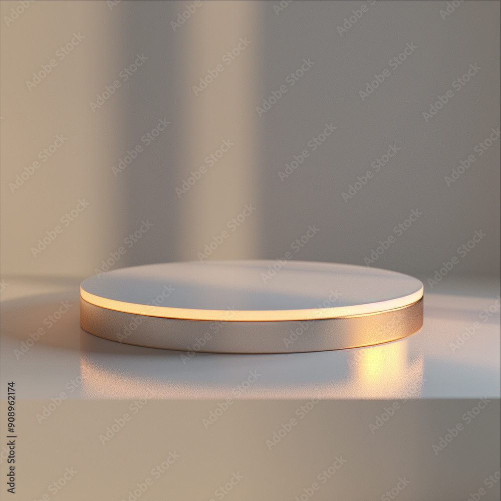 interior of a modern house with close up product display podium interior of a modern house with close up product display podium