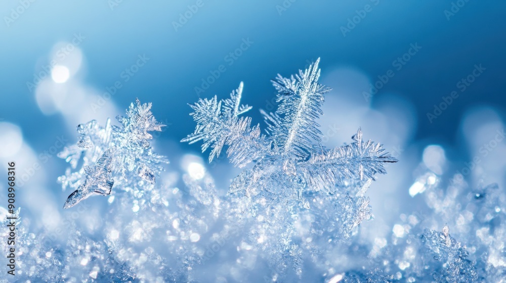 Shattering Ice Crystals in Slow Motion on Arctic Blue Background Shattering Ice Crystals in Slow Motion on Arctic Blue Background