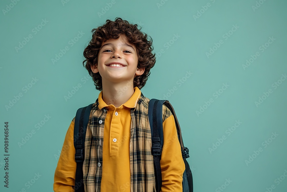 Smiling Student With Backpack Ready For School Smiling Student With Backpack Ready For School