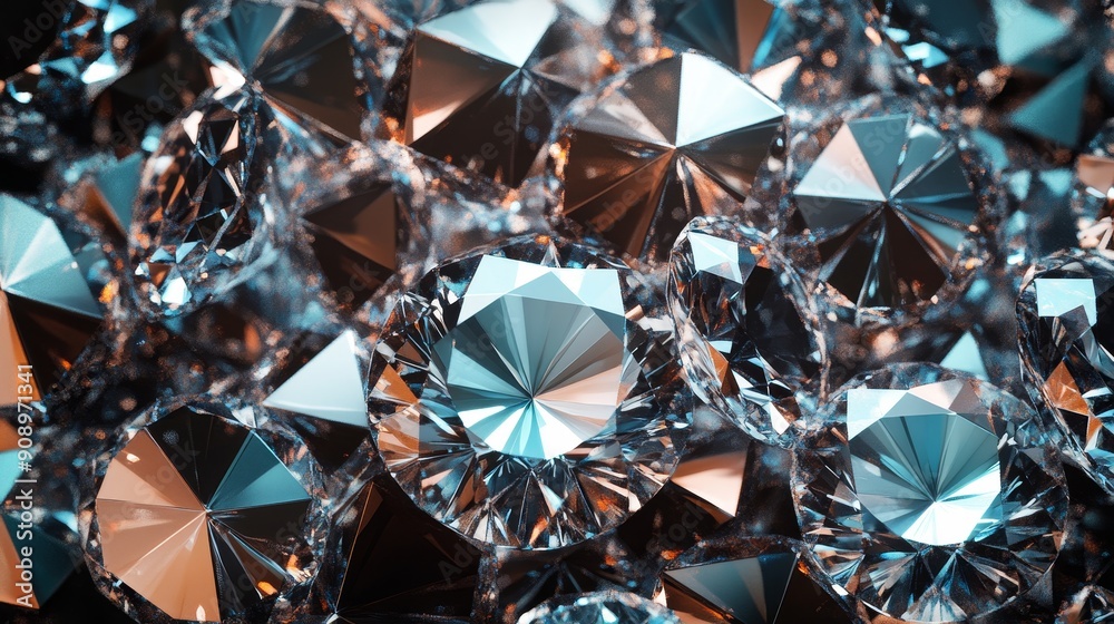 A stunning close-up shot of a pile of diamonds, showcasing their intricate facets and brilliant sparkle. The image evokes a sense of wealth, luxury, and beauty. A stunning close-up shot of a pile of diamonds, showcasing their intricate facets and brilliant sparkle. The image evokes a sense of wealth, luxury, and beauty.