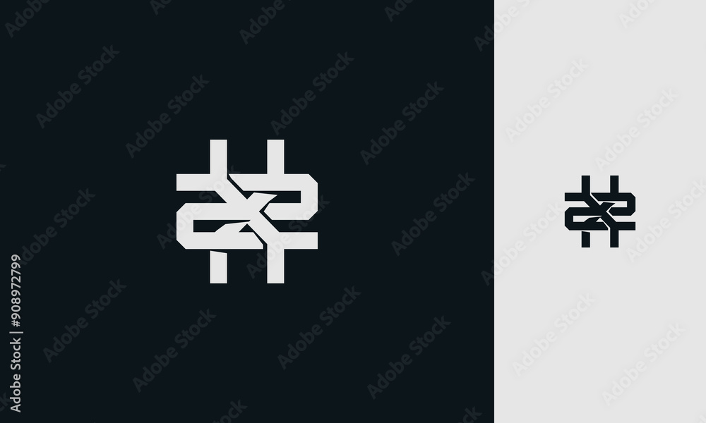 Fototapeta premium initial letters X2 or 2X ,X, 2, overlapping interlock monogram logo line art style