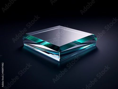 Close-up of abstract light refractions through a beveled glass edge, minimalist and mysterious, more clarity with clear light and sharp focus, high detailed