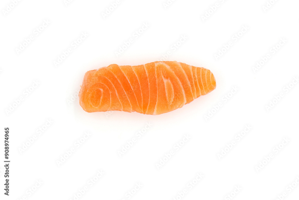 salmon fish fresh meat slice isolated on white background. salmon fish fresh meat slice isolated on white background.