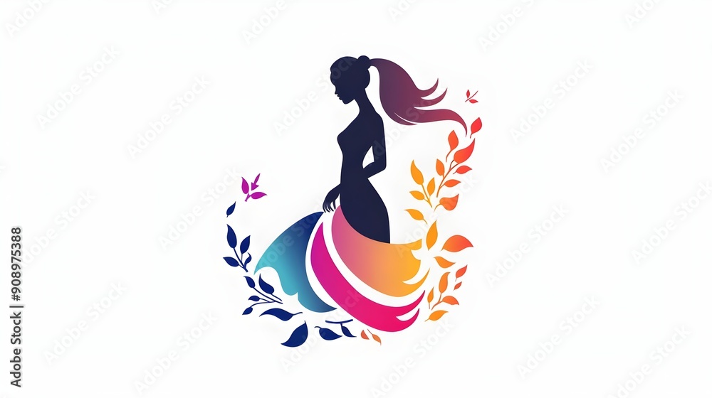 Women fashion logo design, Women's clothing store badge, logo. Concept for clothing shop advertising, suitable for boutique, tailors, Logo for Atelier Women fashion logo design, Women's clothing store badge, logo. Concept for clothing shop advertising, suitable for boutique, tailors, Logo for Atelier