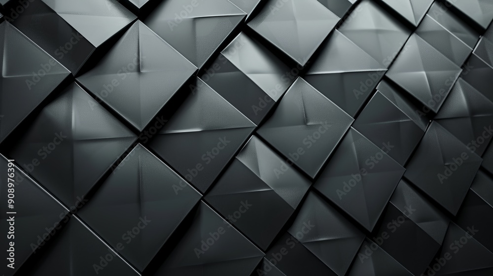 A geometric pattern of raised black panels, creating a textured and modern abstract design, representing structure, order, and contemporary art style. A geometric pattern of raised black panels, creating a textured and modern abstract design, representing structure, order, and contemporary art style.