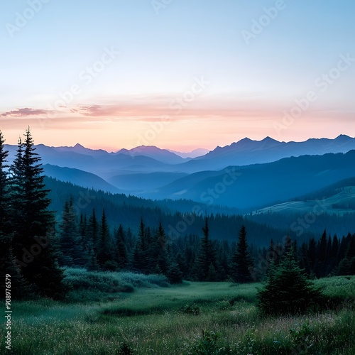 Mountain Sunset Panorama.