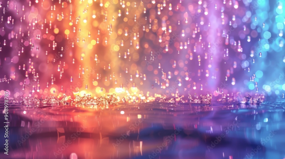 A Mesmerizing Rainbow of Raindrops Cascading on the Sea, Weaving Colorful Light and Shadow, Bridging Sky and Earth, Graphic Resources, Wallpapers, Brochure, Websites, banner, Advertising, background A Mesmerizing Rainbow of Raindrops Cascading on the Sea, Weaving Colorful Light and Shadow, Bridging Sky and Earth, Graphic Resources, Wallpapers, Brochure, Websites, banner, Advertising, background