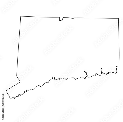 Outline of the map of the U.S. state of Connecticut