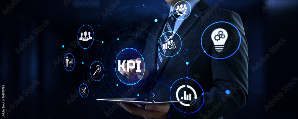 KPI Key performance indicator business and technology concept on screen. KPI Key performance indicator business and technology concept on screen.