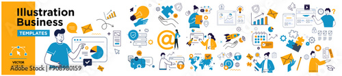 Digital business team stock illustration