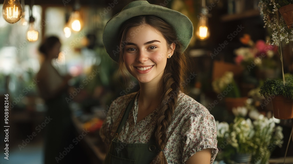 Smiling Florist in Flower Shop 7 Smiling Florist in Flower Shop 7