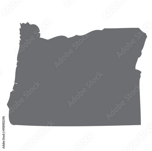 Outline of the map of the U.S. state of Oregon