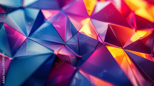 Abstract polygonal background with sharp angles and bold colors