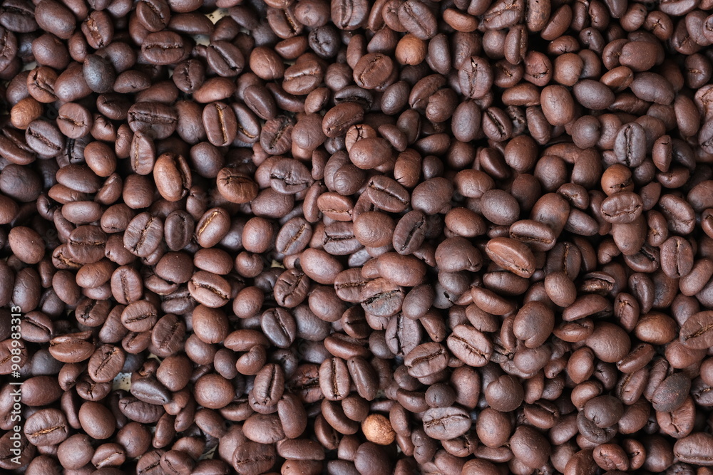 Roasted coffee beans for background Roasted coffee beans for background