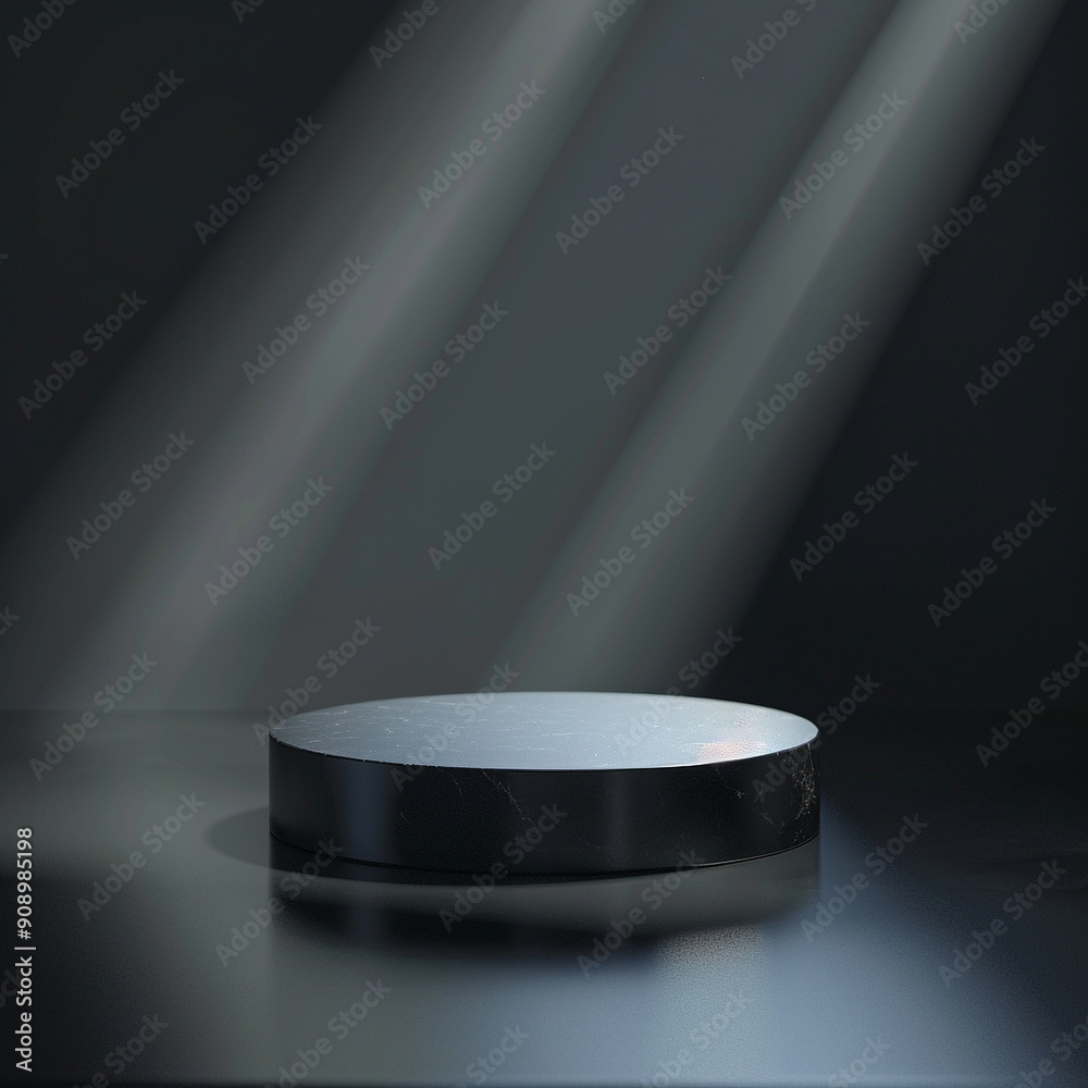 interior of a modern house with close up product display podium interior of a modern house with close up product display podium
