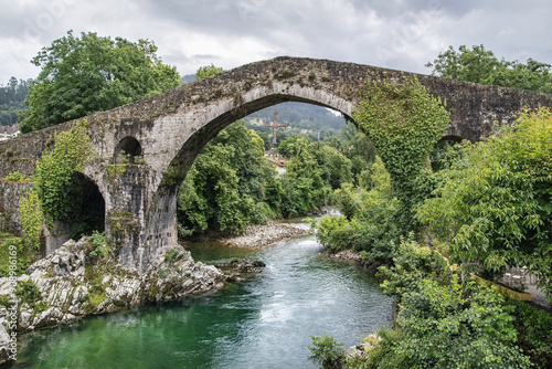 bridge over the river in the mountains