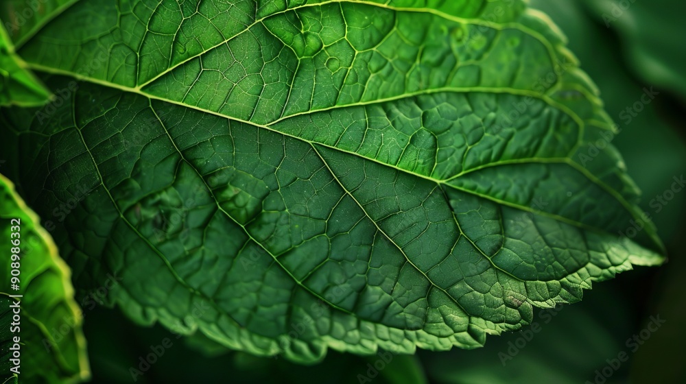 This image captures a textured leaf with delicate veins, illuminated under natural light, enhancing the detailed patterns and the vibrant green hues of the leaf. This image captures a textured leaf with delicate veins, illuminated under natural light, enhancing the detailed patterns and the vibrant green hues of the leaf.