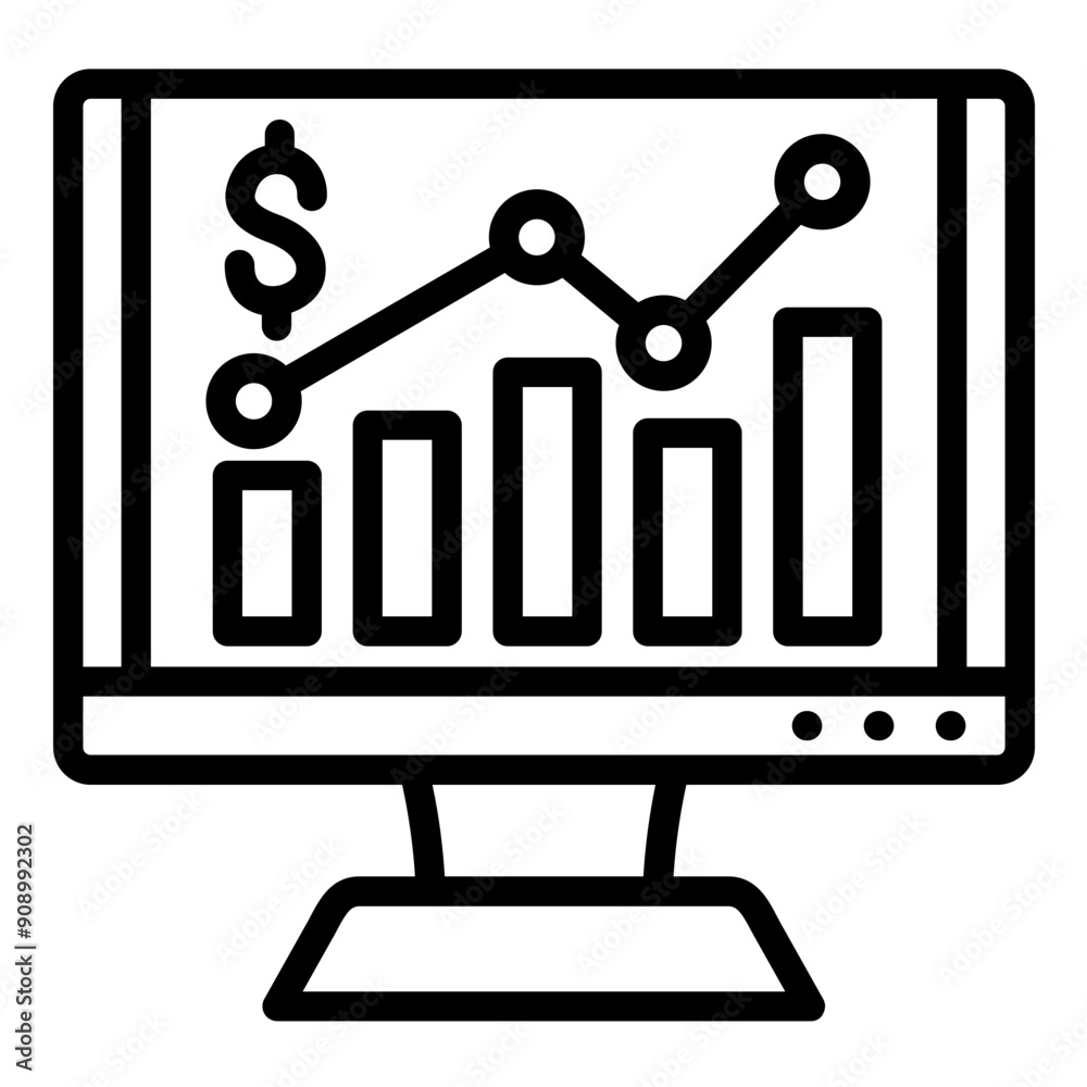 Vector Design Market Analysis Icon Style Vector Design Market Analysis Icon Style