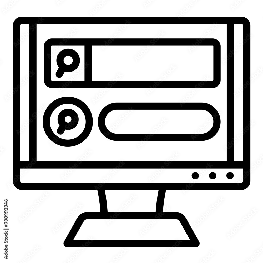 Vector Design Search Bar Icon Style Vector Design Search Bar Icon Style