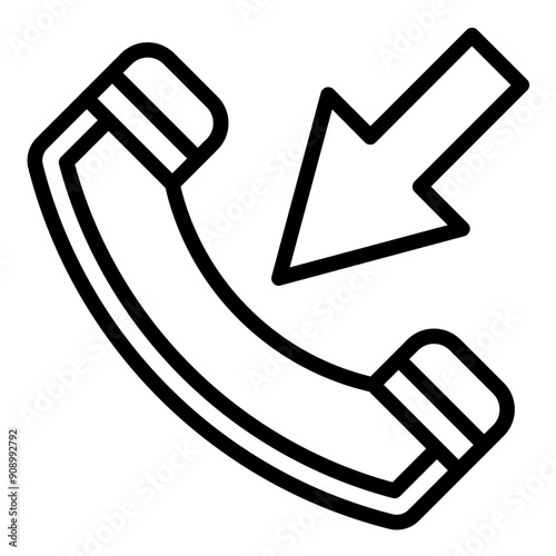 Vector Design Incoming Call Icon Style