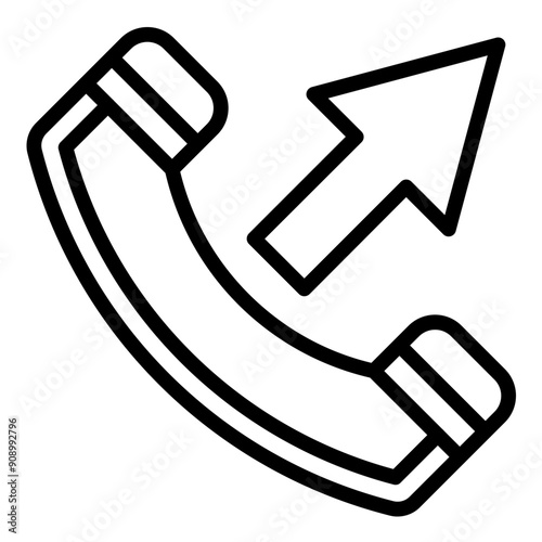 Vector Design Outgoing Call Icon Style