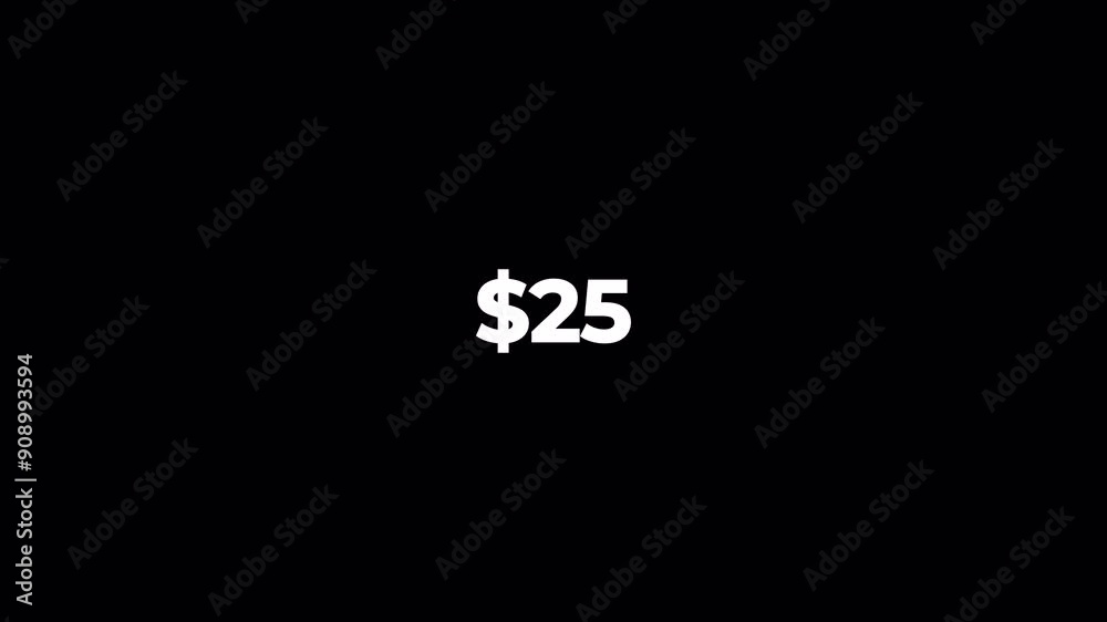 Number counter of dollar animation on transparent background with alpha channel, Animated Counter from 0 to 50 with 4k resolution, Number counting from 0 to50$ animation Number counter of dollar animation on transparent background with alpha channel, Animated Counter from 0 to 50 with 4k resolution, Number counting from 0 to50$ animation