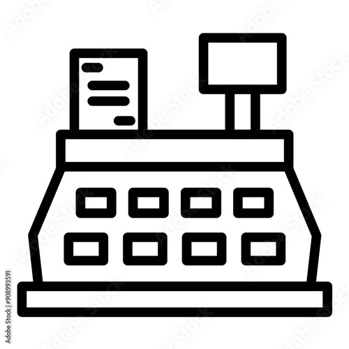 Vector Design Cash Register Icon Style