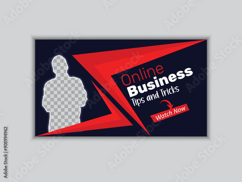 Online Business Related YouTube Banner or Thumbnail Video Banner Design.