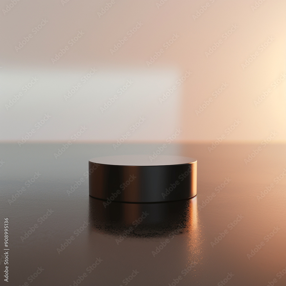 interior of a modern house with close up product display podium interior of a modern house with close up product display podium