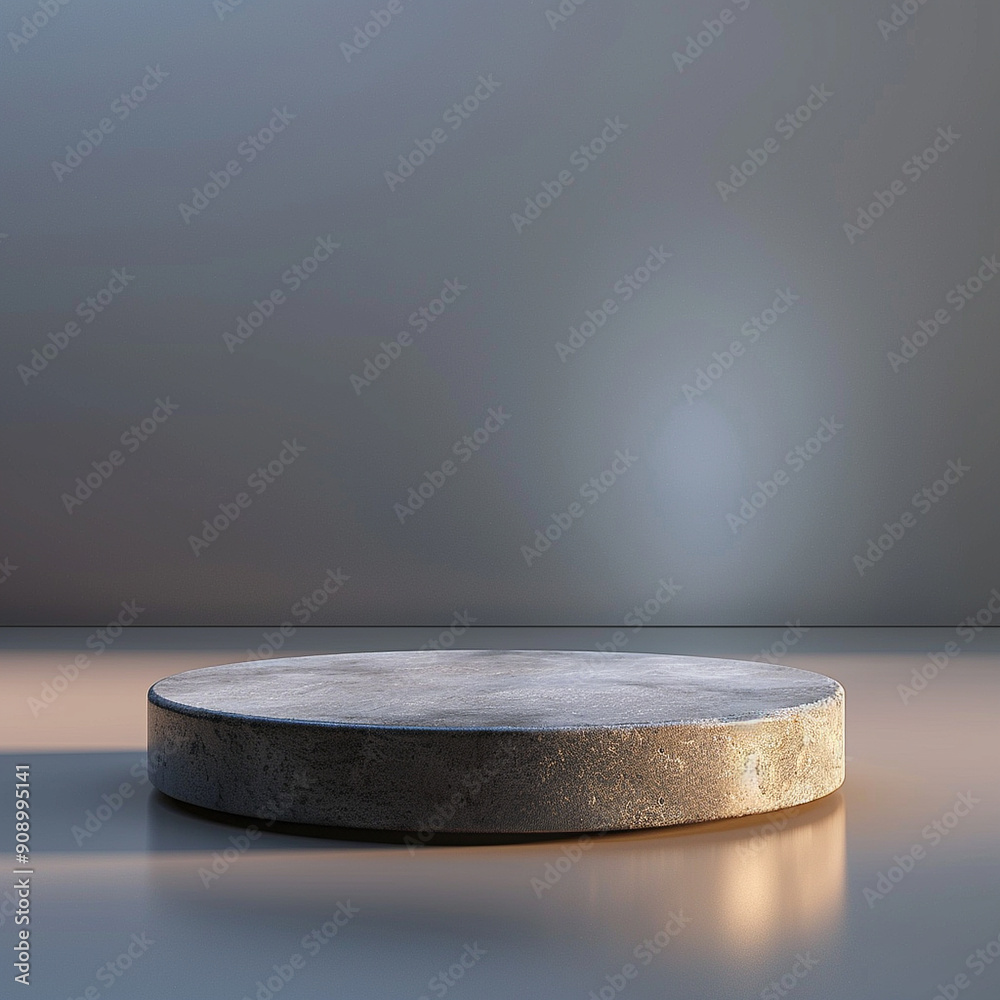 interior of a modern house with close up product display podium interior of a modern house with close up product display podium